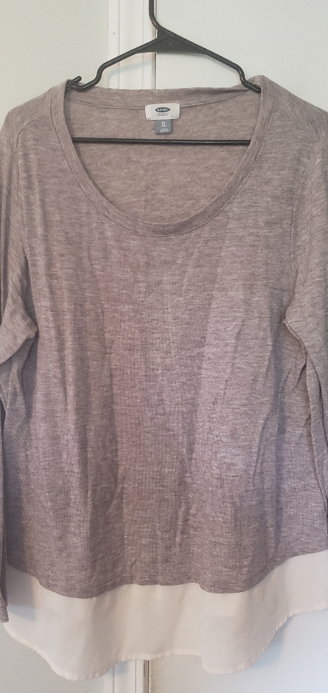 Long sleeve with sheer underlay